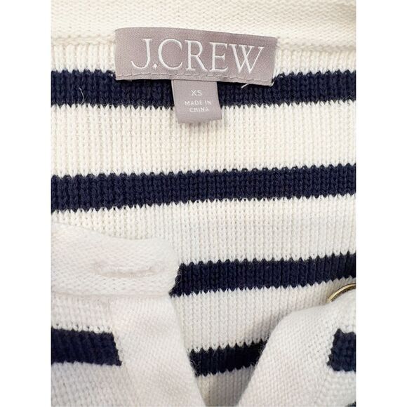 J. Crew Emilie Sweater Cardigan Lady Jacket Navy Stripe Size XS - Picture 10 of 10